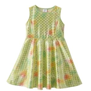 VIKITA Summer Sleeveless Dress Children Mermaid Dress